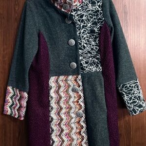 Zoe Multicolor Patchwork Women's Coat